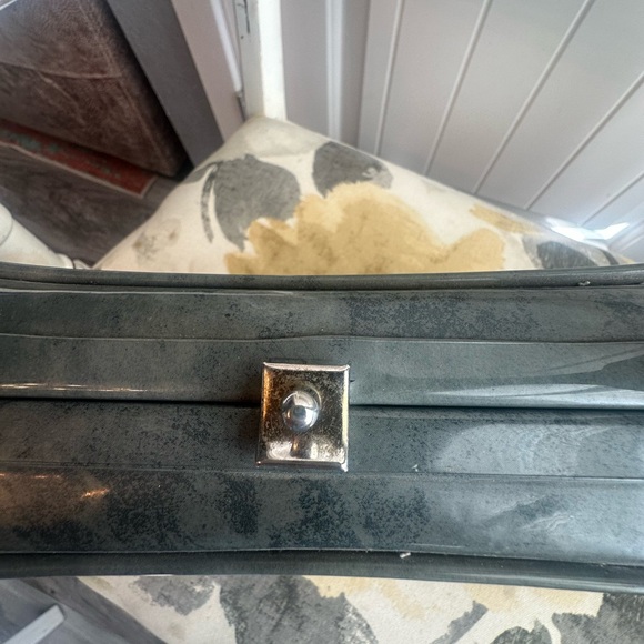 Verdi 1960s Gray Leather Vinyl Hand Bag - Picture 6 of 8